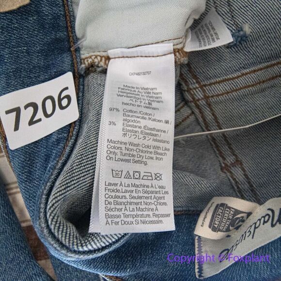 New! Madewell Petite Kick‎ Out Crop Jeans oneida wash, size 26P - Picture 14 of 15